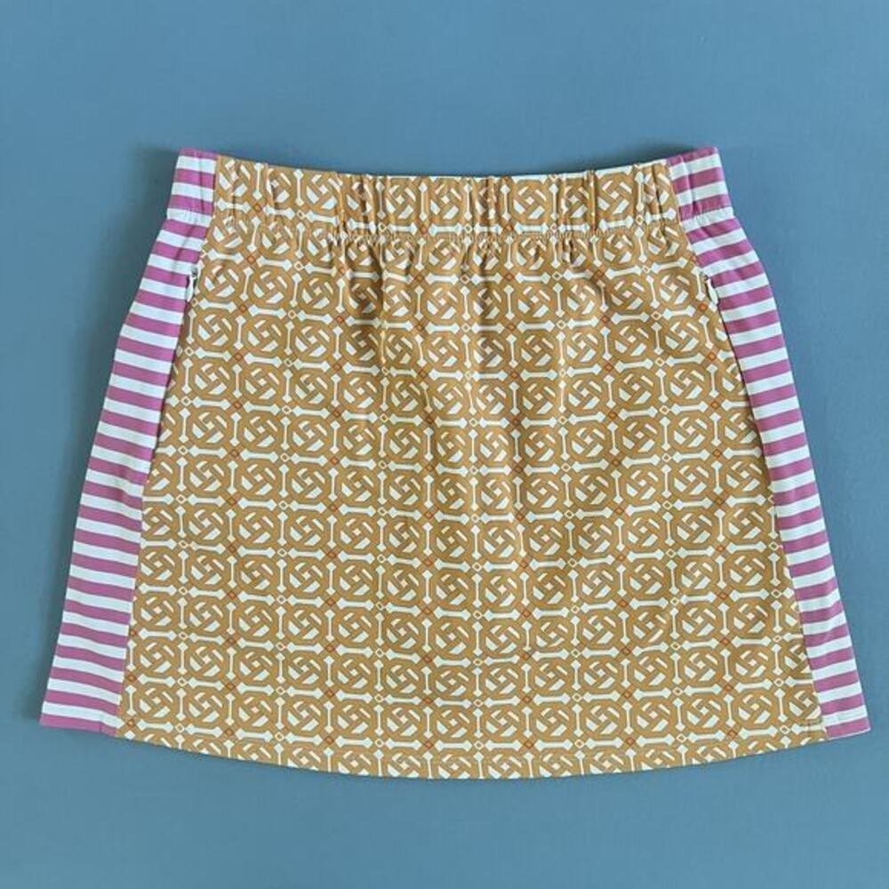 J. McLaughlin Palm Springs Pink Orange Geo Catalina Cloth Golf Skort